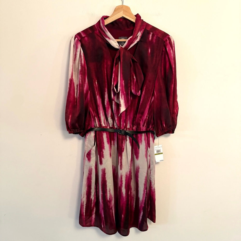 NWT Vince Camuto Long Sleeve Belted Pink Autumn Flame Women’s Size 14